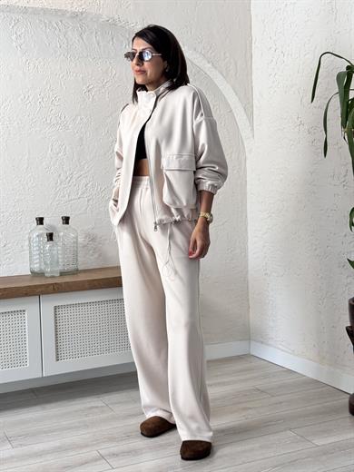 Bomber Beketli Takım Bej