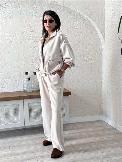 Bomber Beketli Takım Bej