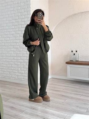 Bomber Ceketli Takım  Haki