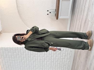 Bomber Ceketli Takım  Haki