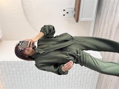 Bomber Ceketli Takım  Haki