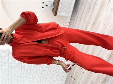 Bomber Ceketli Takım Nar Çiçeği