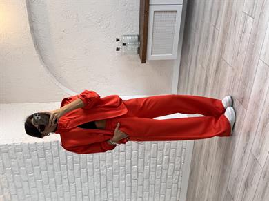 Bomber Ceketli Takım Nar Çiçeği