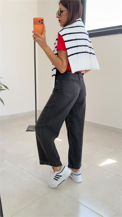Culotte Tensel Jean Siyah