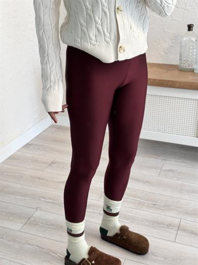 Dilvin Bordo Parlak Tayt