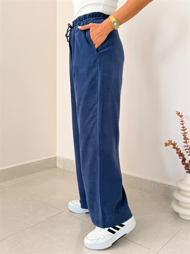 Gabardin Patlı Pantolon Lacivert 