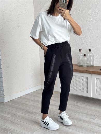 Havuç Kesim Pantolon Siyah