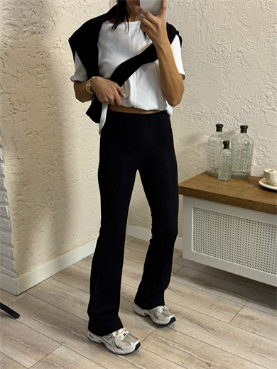 İç Şardonlu İspanyol Tayt Siyah