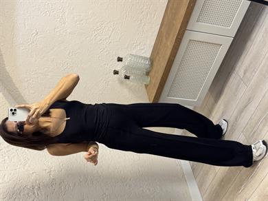 İthal Modal Kumaş Biyeli Pantolon Siyah 