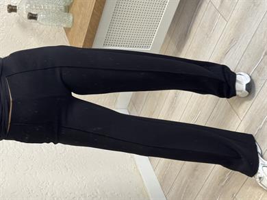 İthal Modal Kumaş Biyeli Pantolon Siyah 