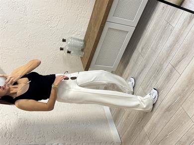 İthal Modal Kumaş Biyeli Pantolon Taş  
