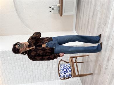 Kesik Paça Straght Jean Tint Mavi