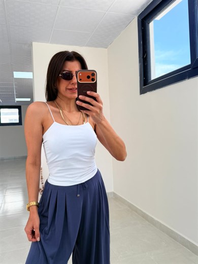 Lastik Askılı Atlet Beyaz