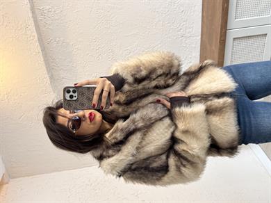 Lolita Kürk Çizgili tina taş