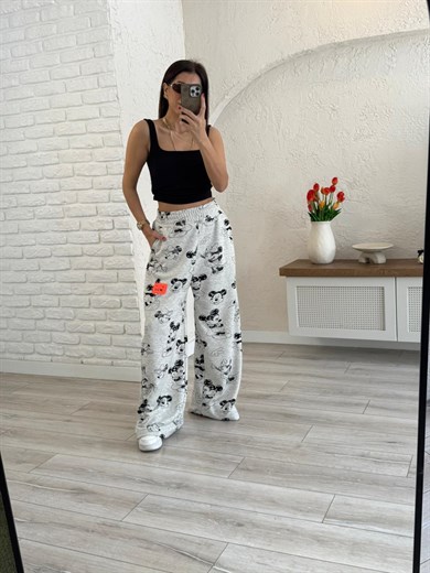 Miki Mouse Baskılı Eşofman Gri 