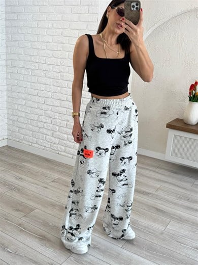 Miki Mouse Baskılı Eşofman Gri 