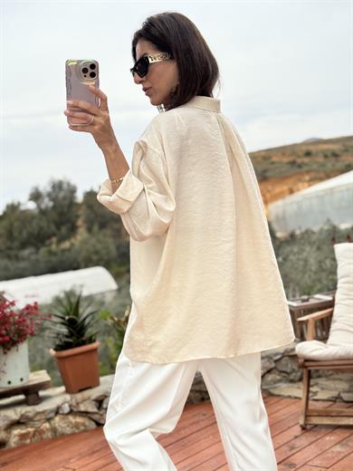 Modal Dokulu Salaş Gömlek Taş