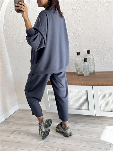 Modal Takım Şalvarlı Pantolon Antrasit 