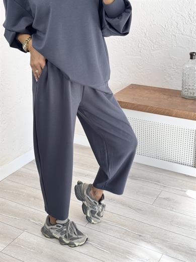 Modal Takım Şalvarlı Pantolon Antrasit 