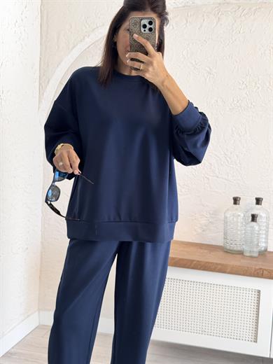 Modal Takım Şalvarlı Pantolon Lacivert 