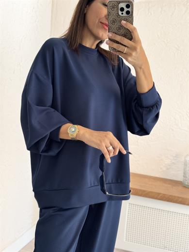 Modal Takım Şalvarlı Pantolon Lacivert 