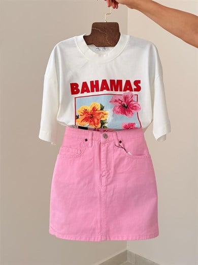 Pembe Jean Etek