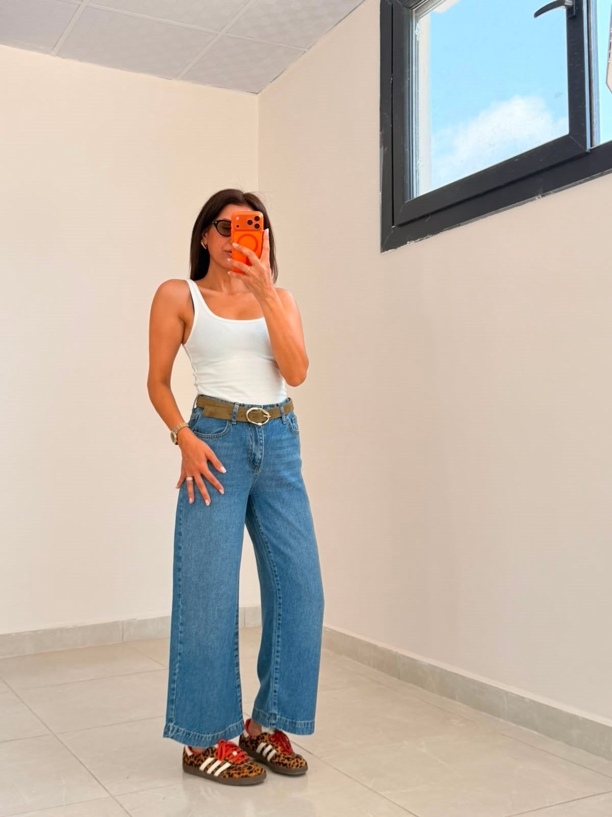  Kemerli Culotte Tensel Jean Mavi 