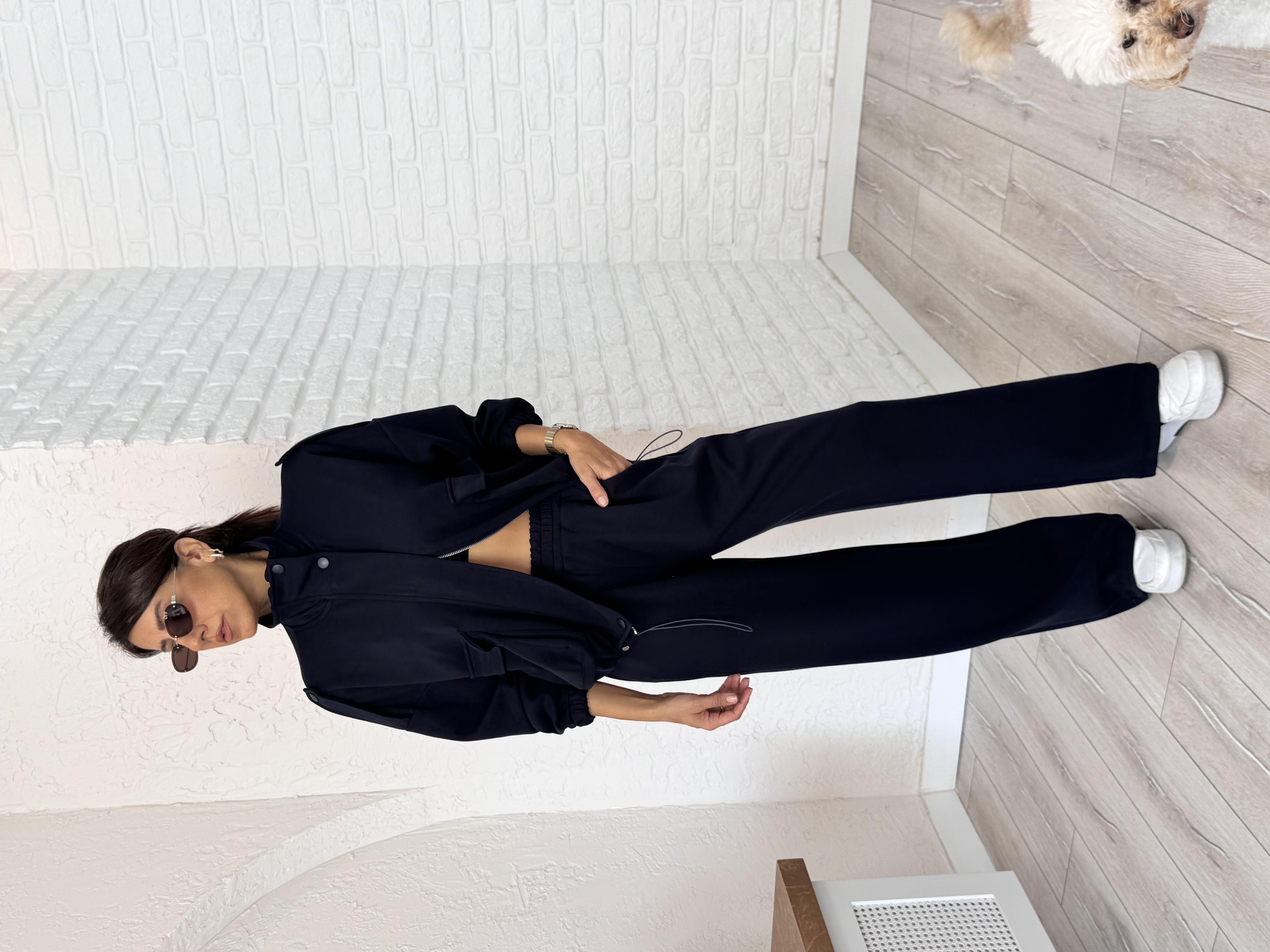 Bomber Ceketli Takım Lacivert