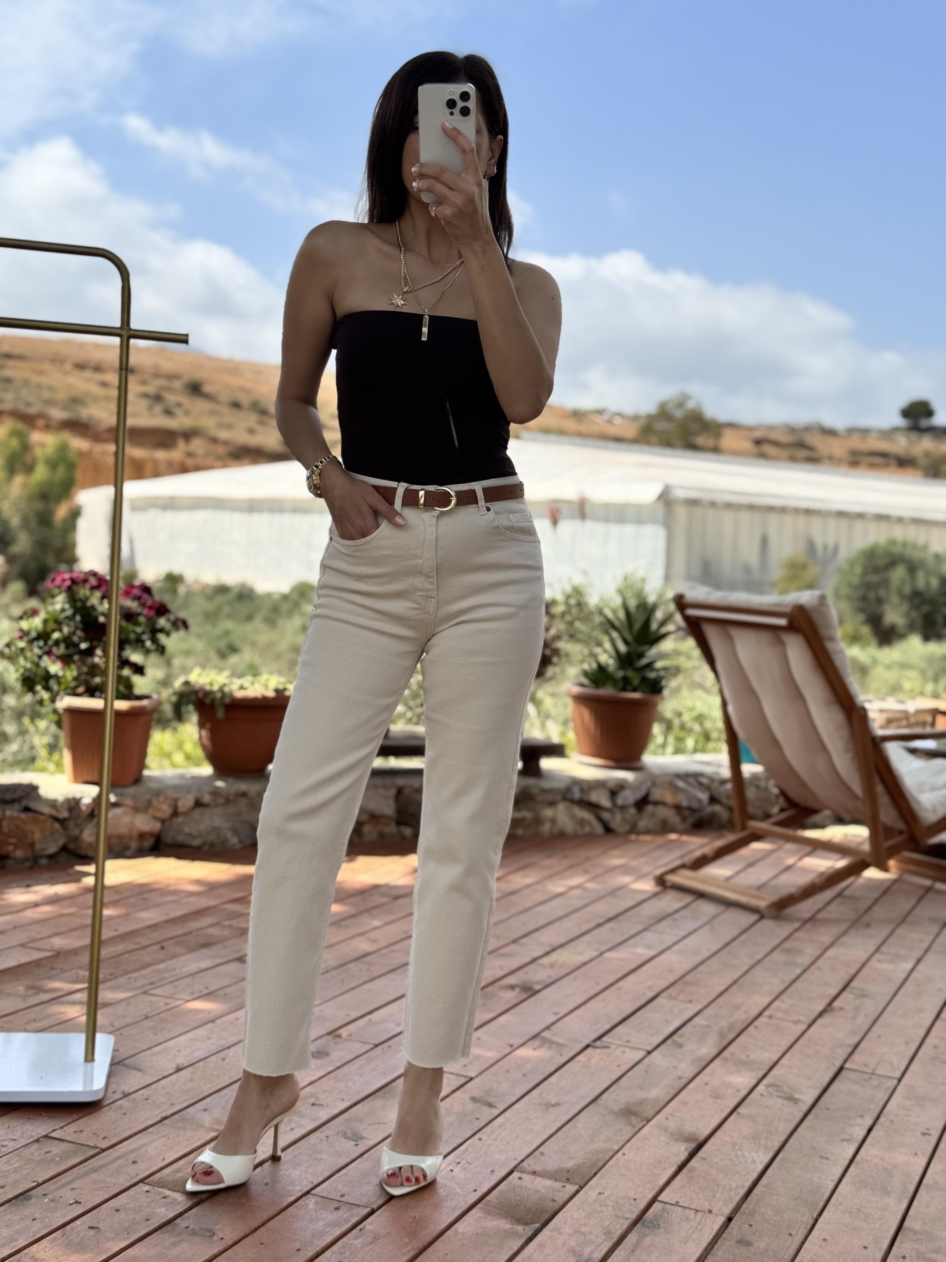 Nude Kesik Paça Boyfit Jean