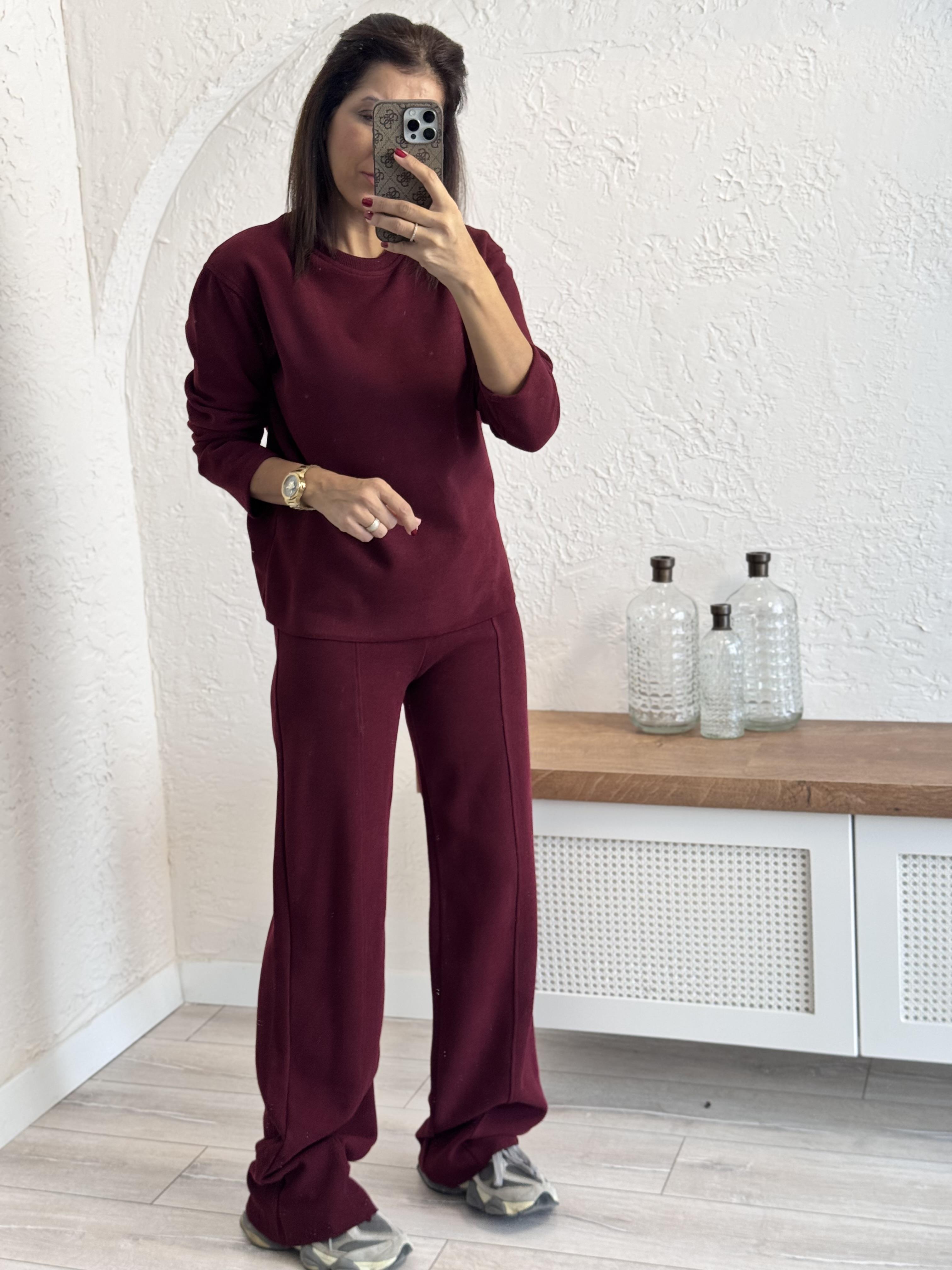 Selanik Kumaş Takım  Bordo