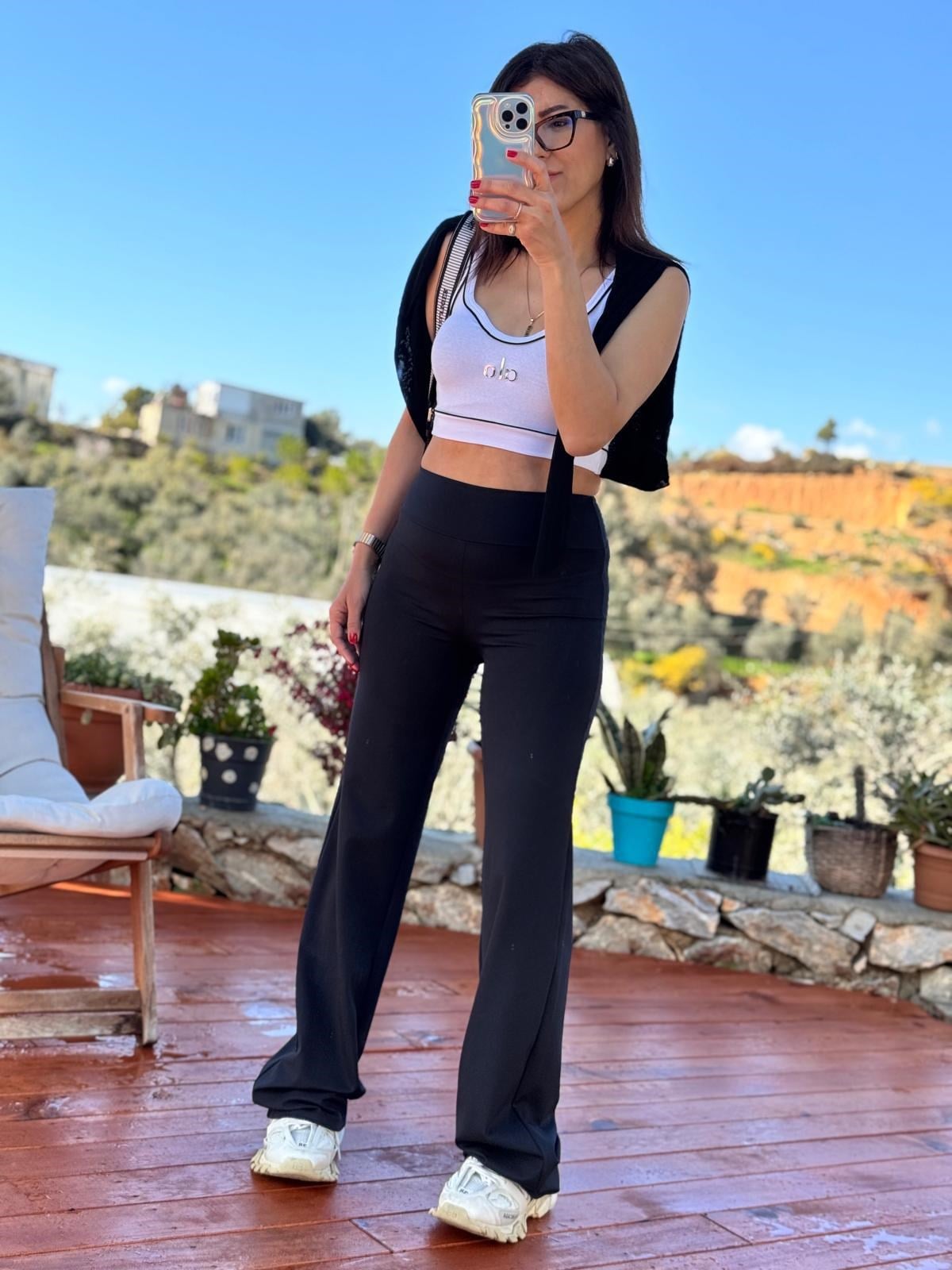 Siyah Yürüyüş Pantolonu 