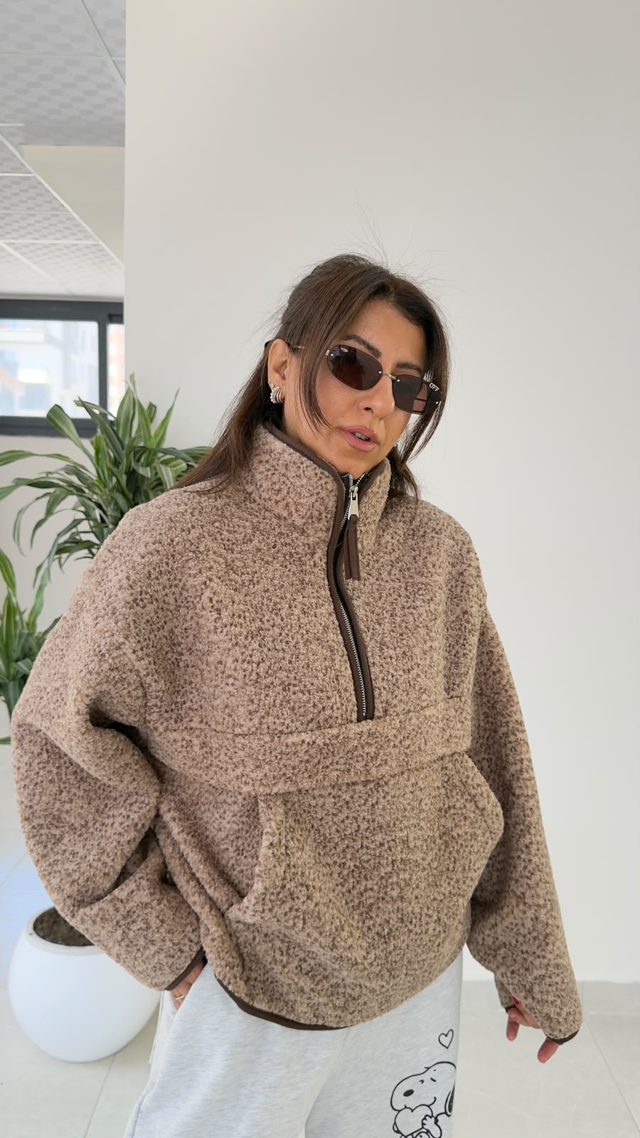 Teddy Polar Sweat Sütlü Kahve