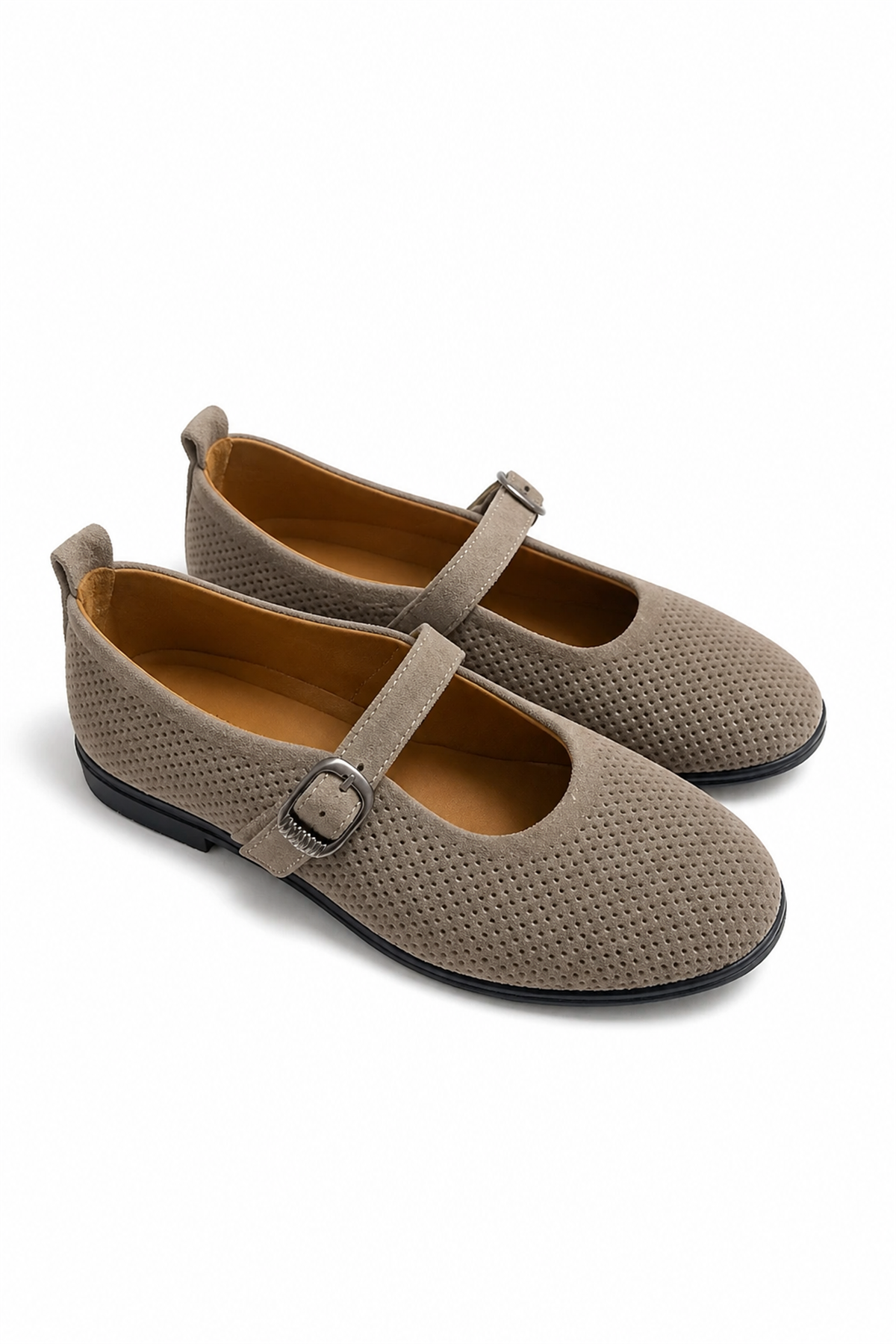 Simba model 2 cm tabanlı orjinal deri  babet loafer VIZON