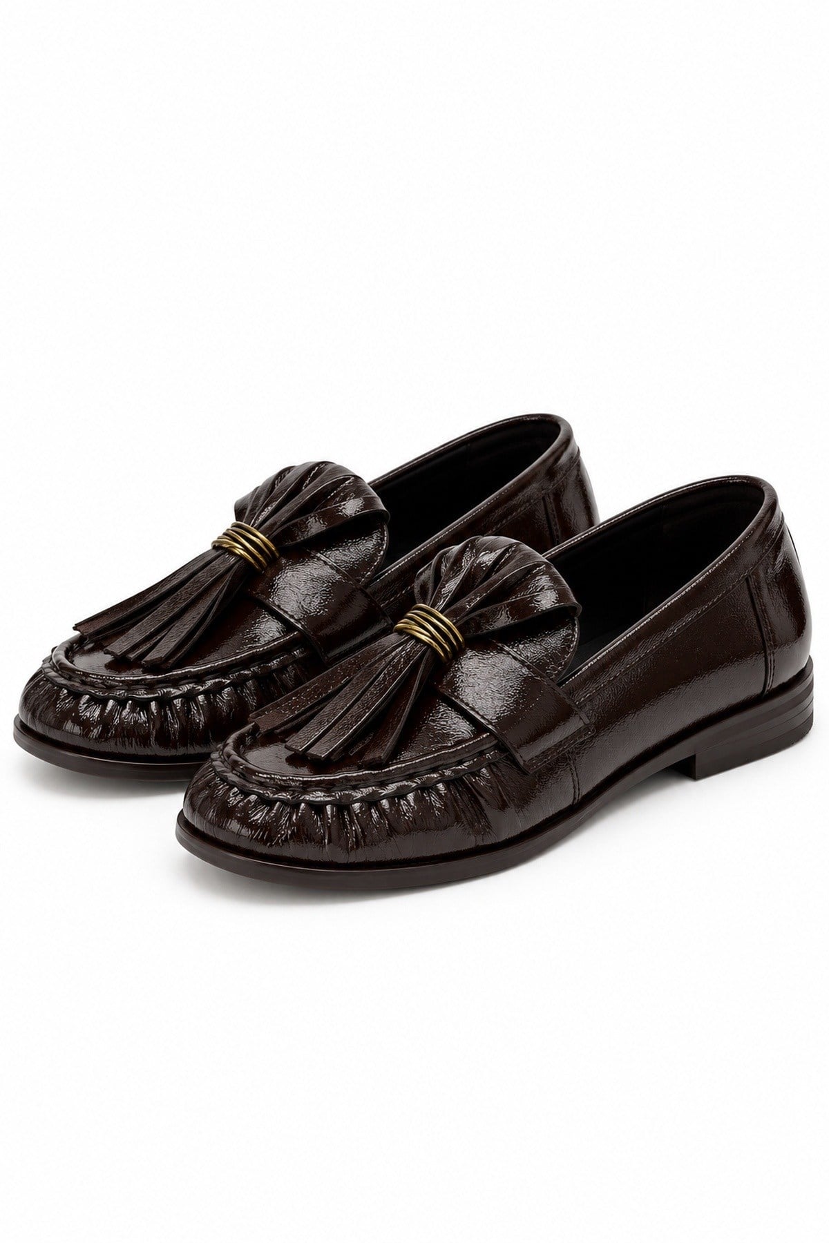 zafira model 1 cm topuklu yeni sezon loafer babet KHVE.KRSK