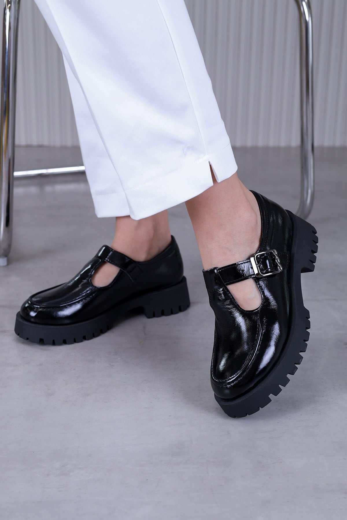 zerbi model 3 cm tabanlı yeni sezon loafer babet SIY.RUGAN