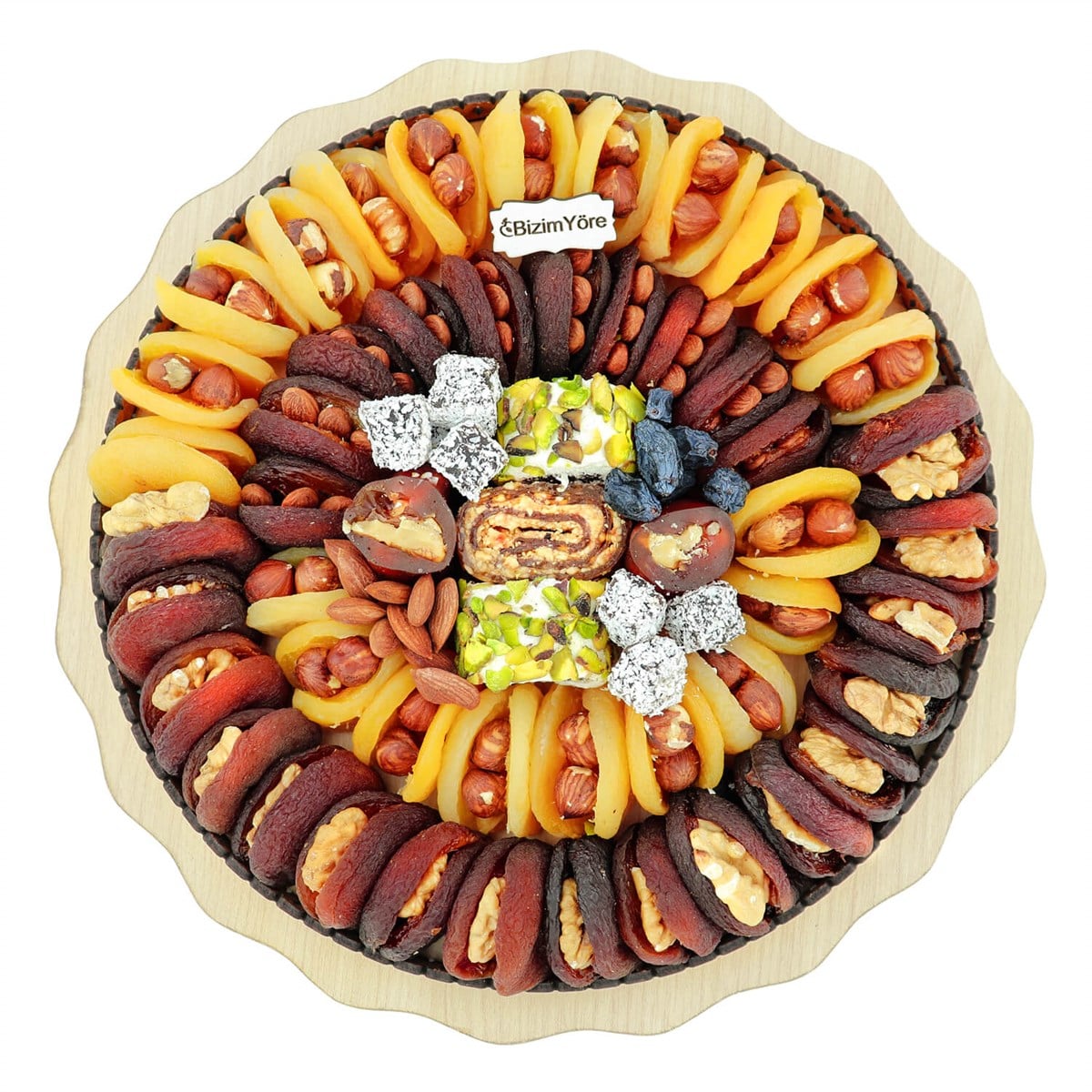 Hediyelik Kayısı TabağıHediyelik Kayısı Tabağı 1,2 Kg Fındık Ceviz Uyumu No1 