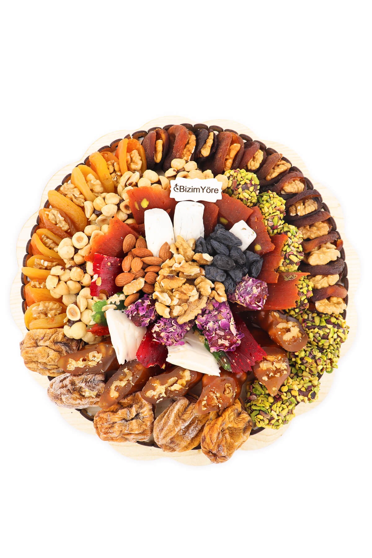 Hediyelik Kayısı TabağıLüx Kuru Meyce Tabağı Kediyelik Kayısı Sepeti 2,1 Kg No 9
