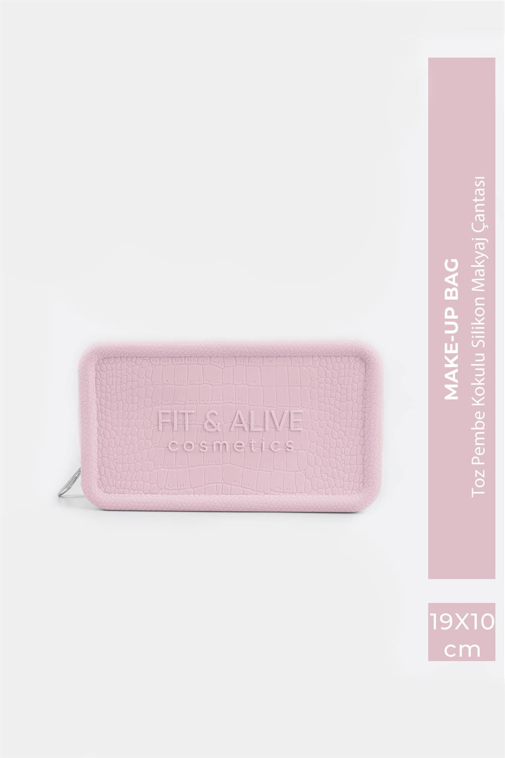 Fitalive Kokulu Slikon Makyaj Çantası - Toz Pembe