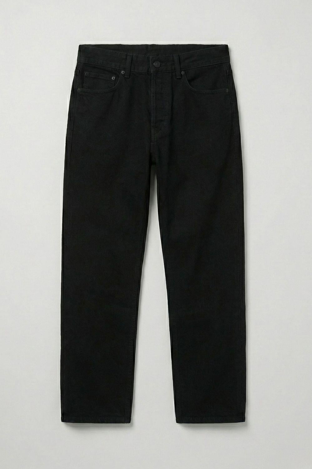 Erkek Baggy Siyah Kot Pantolon
