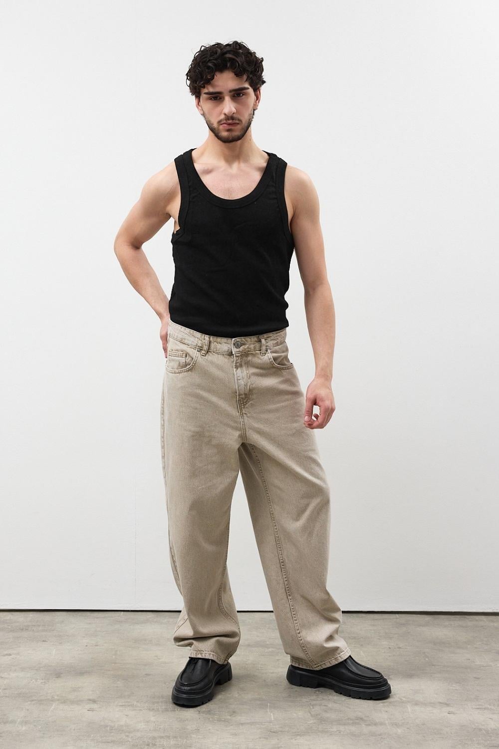 Erkek Basic Tank Top Siyah T-Shirt