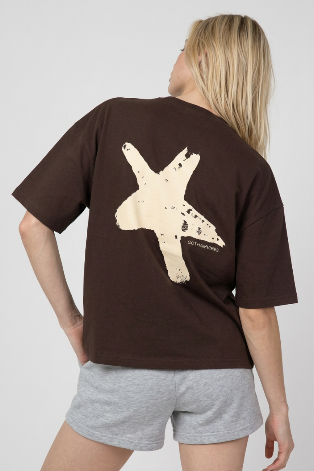 Boxy Star Kahverengi Premium T-Shirt