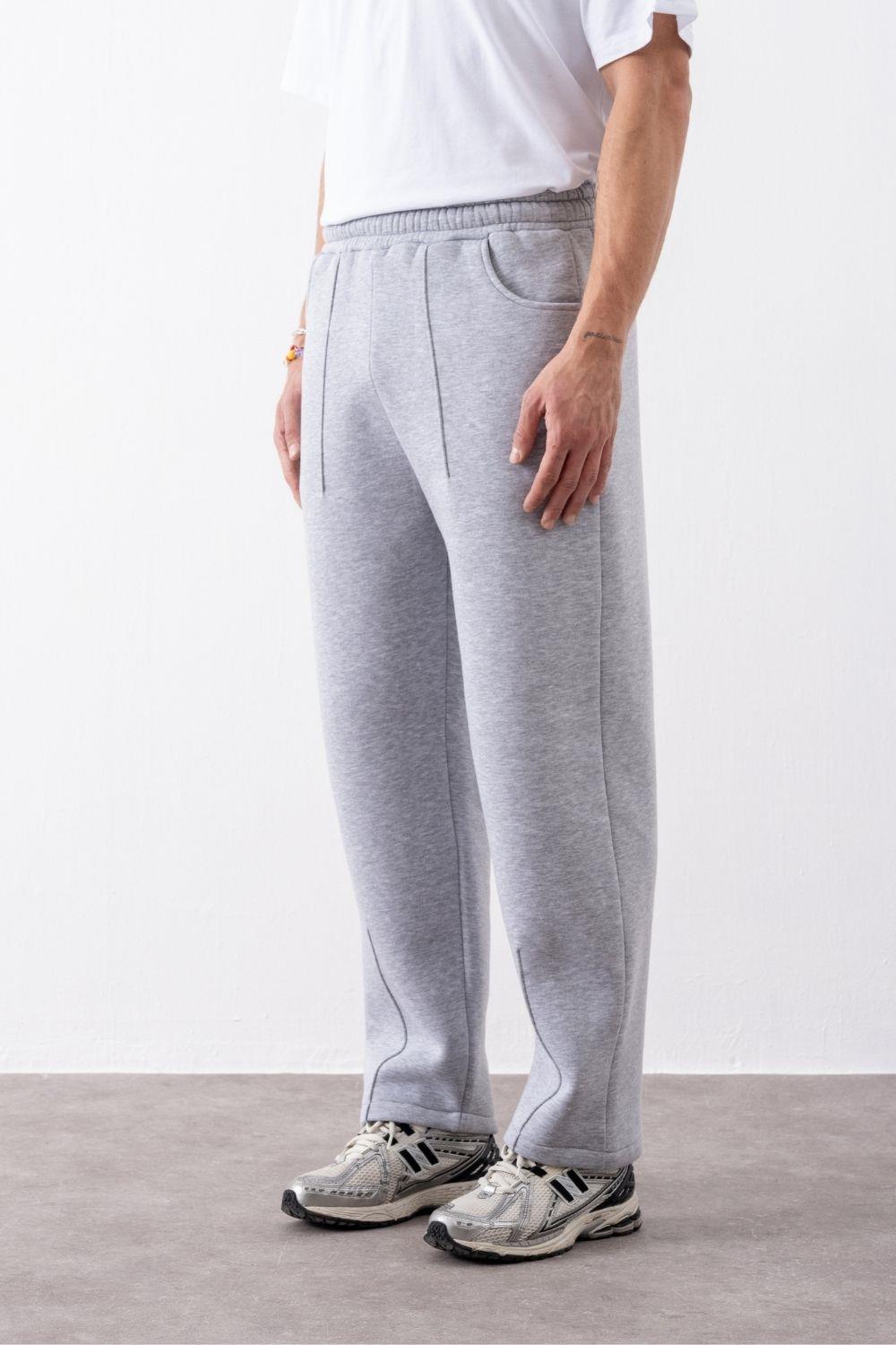 Erkek Baggy Chill Gri Eşofman Altı