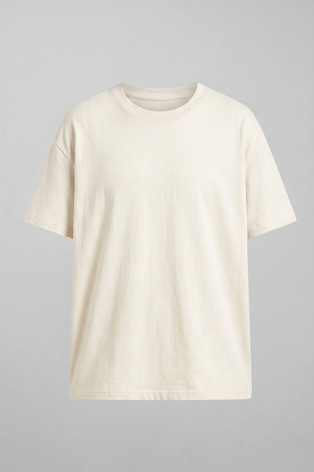 Erkek Basic Kırık Beyaz T-Shirt