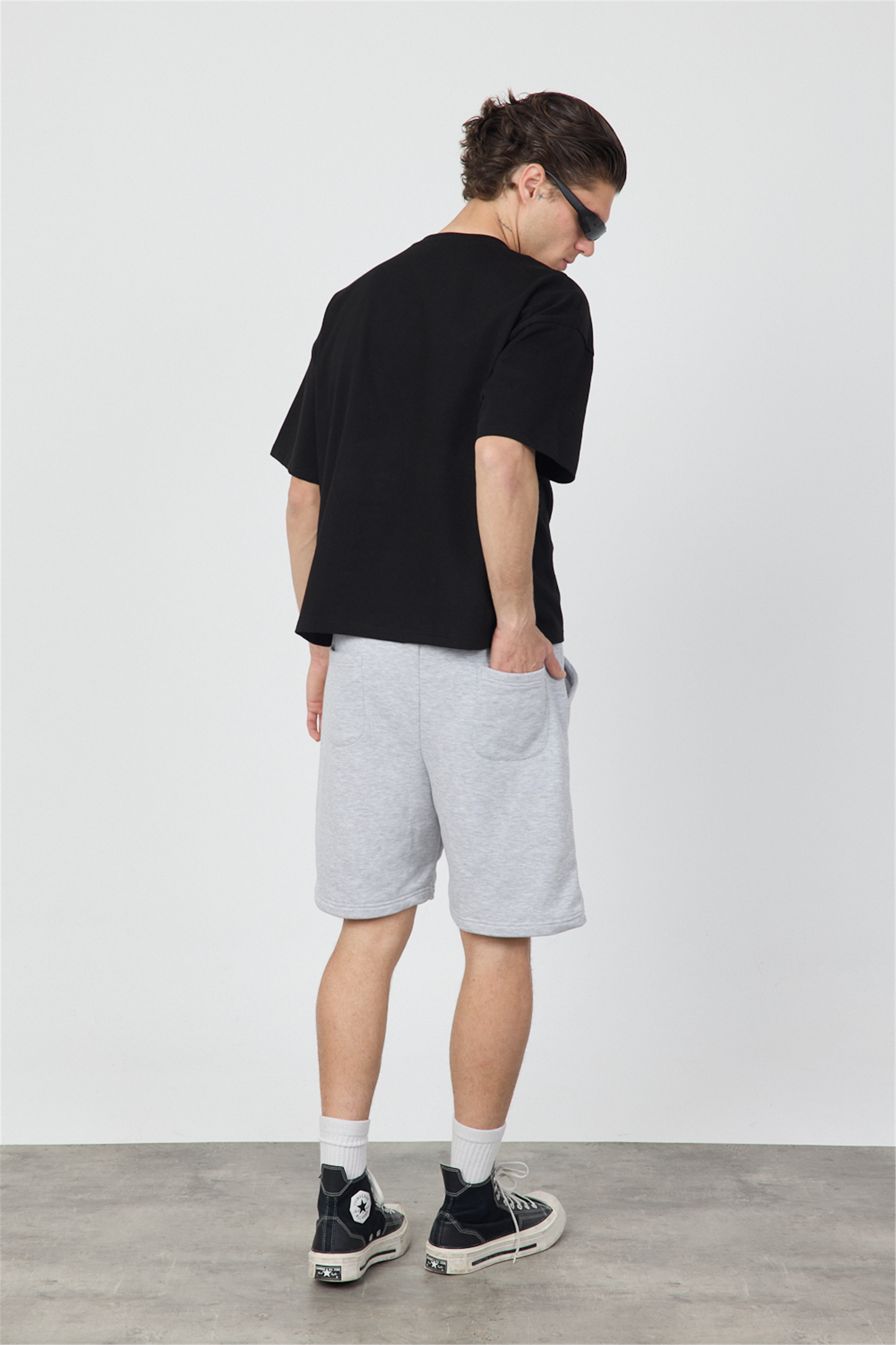 Erkek Blank Gri Şort