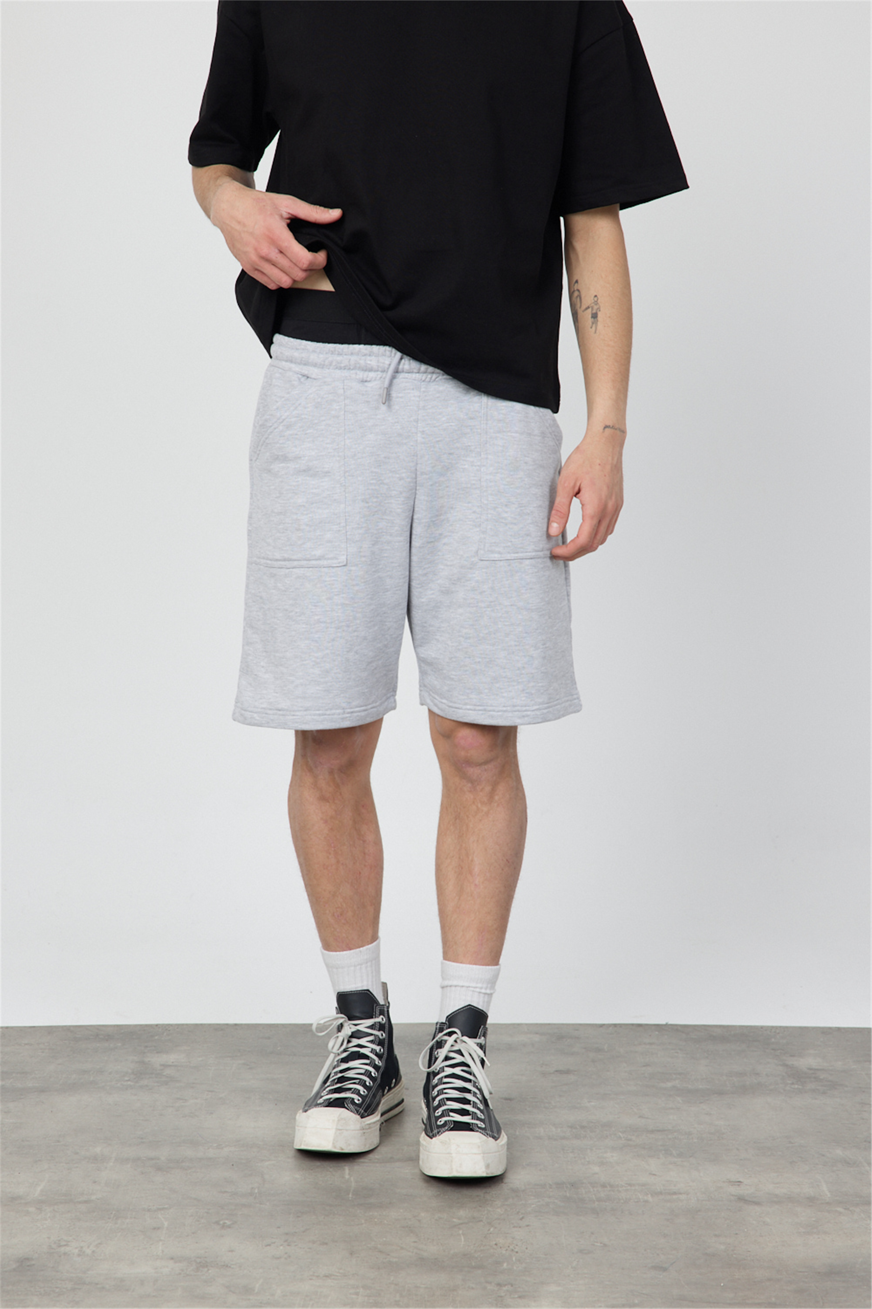 Erkek Blank Gri Şort