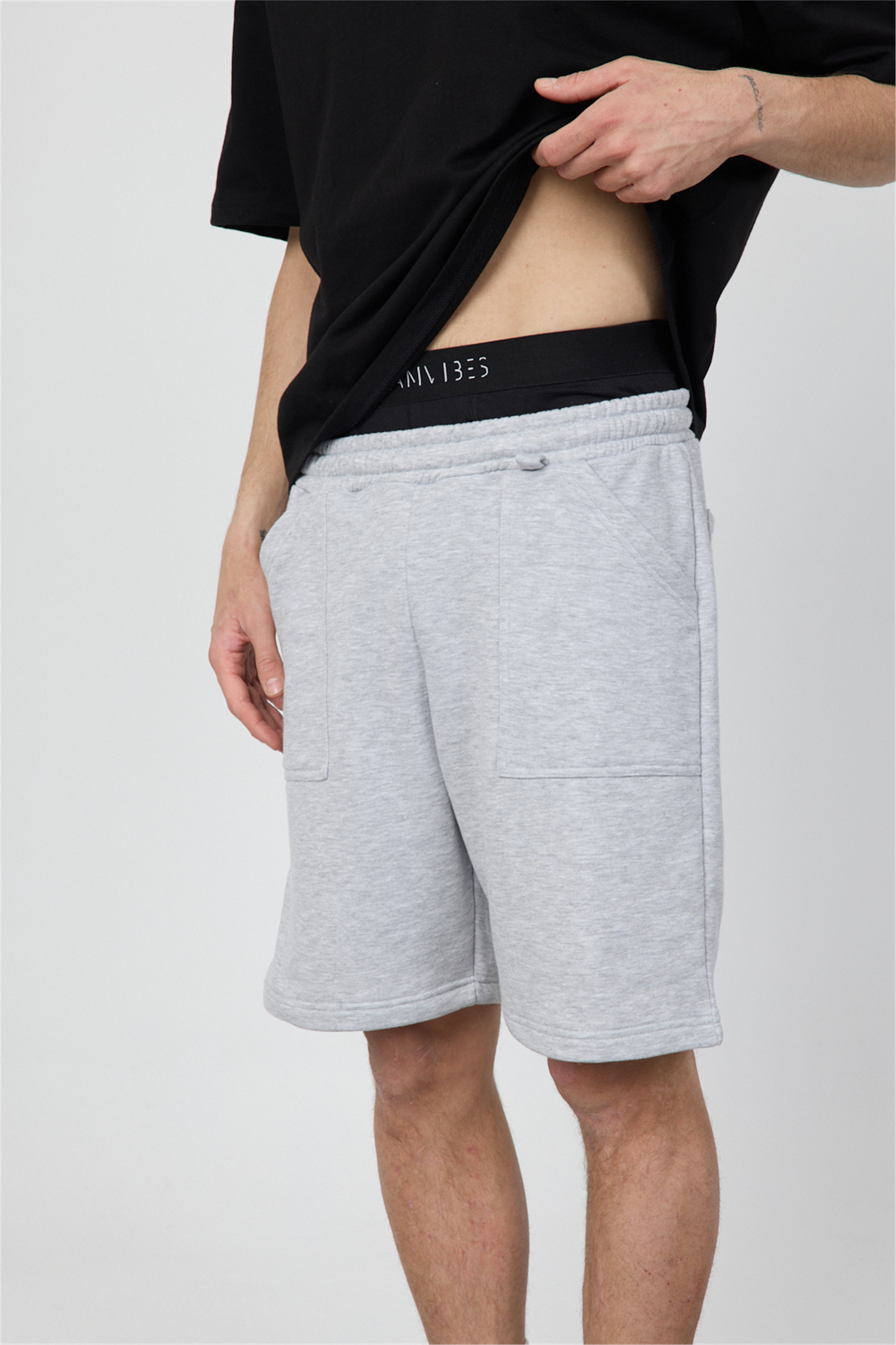 Erkek Blank Gri Şort