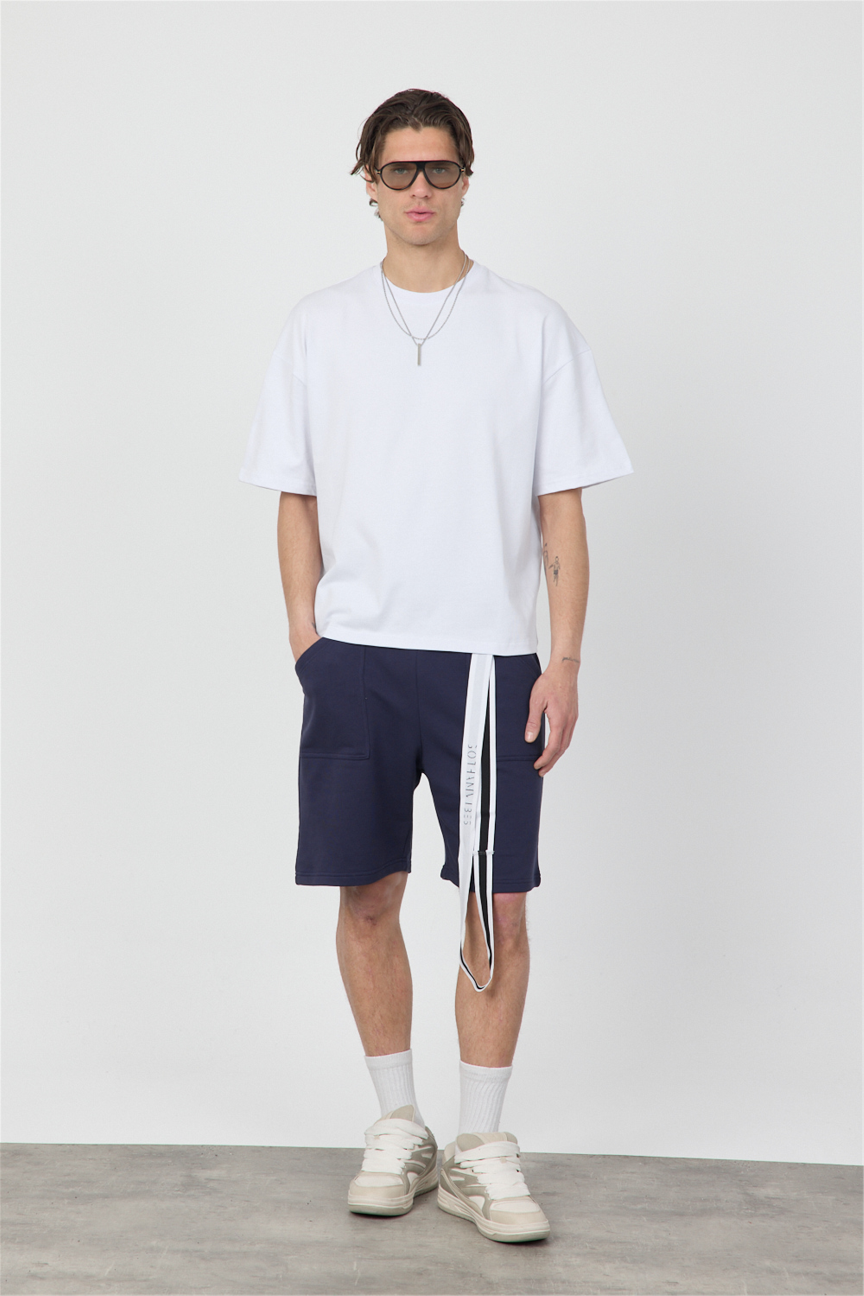 Erkek Blank Lacivert Şort