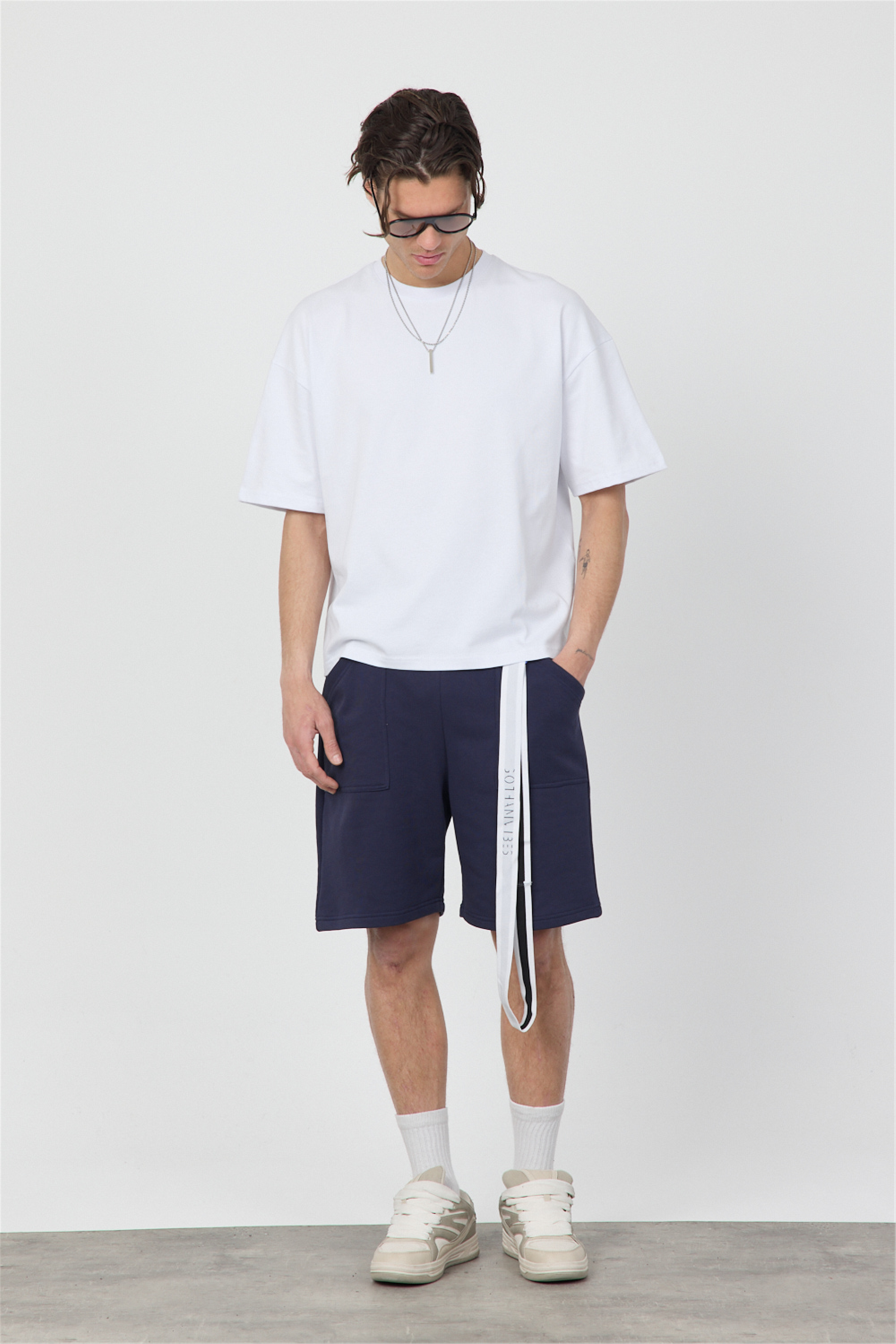 Erkek Blank Lacivert Şort