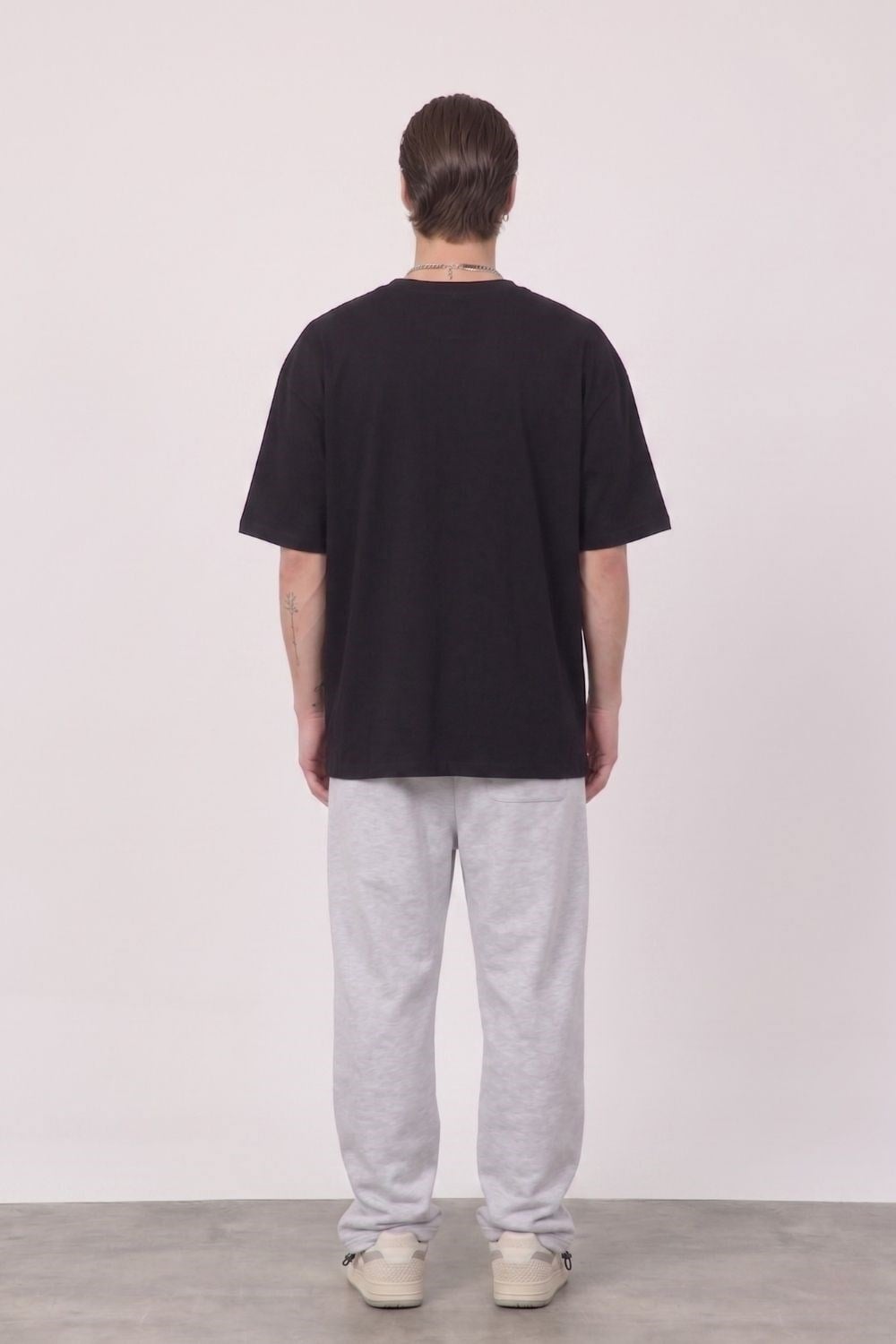 Erkek Blank Oversize Siyah T-Shirt