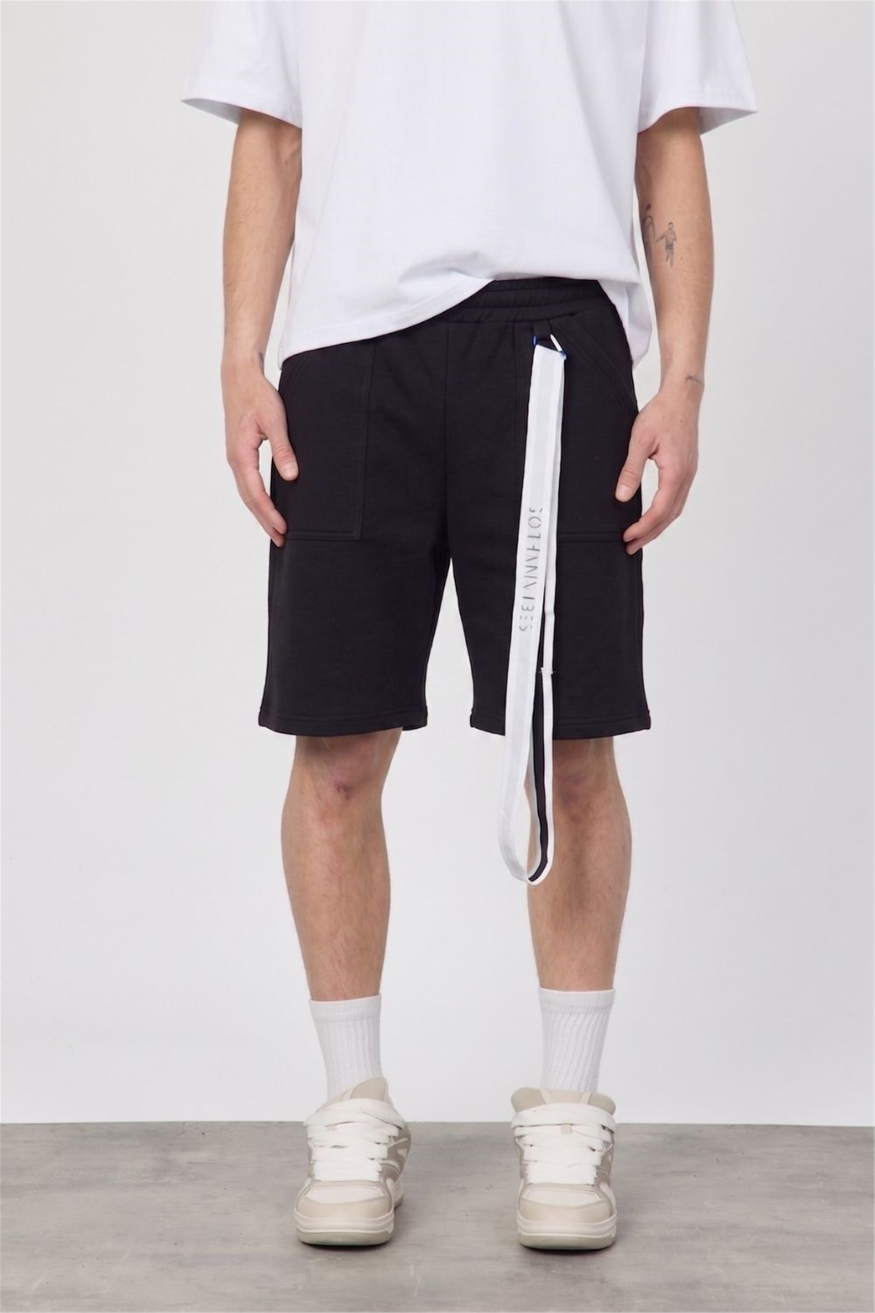 Erkek Blank Siyah Şort